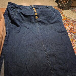 ELOQUII ELEMENTS DENIM SKIRT- Sz 18